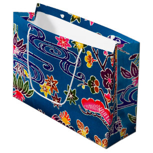 Sacola Para Presentes Grande Corante Okinawan Japonês (Bingata)