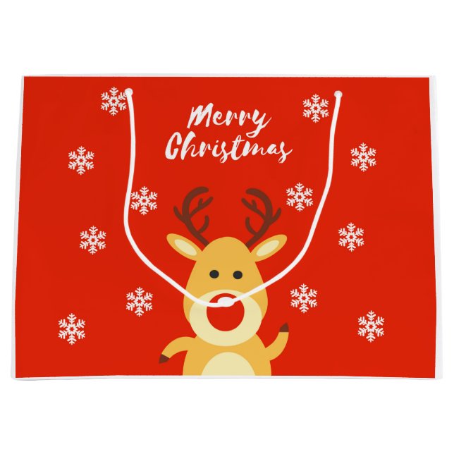 Sacola Para Presentes Grande Corante vermelho (Frente)