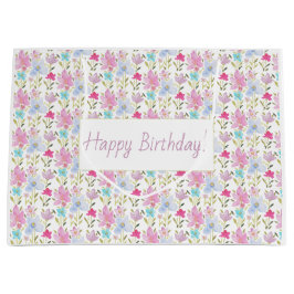 Sacola Para Presentes Grande Cores Aquáticas Urbanas Cujas Cores Urbanas Florai