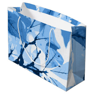 Sacola Para Presentes Grande Cores do outono, folhas 4
