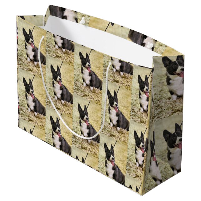 Sacola Para Presentes Grande Corgi (Verso inclinado)