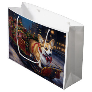 Sacola Para Presentes Grande Corgi Christmas Fesason Season