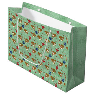 Sacola Para Presentes Grande Corgi de Galês do Pembroke dos desenhos animados
