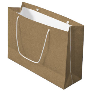 Sacola Para Presentes Grande Coroa castanha russa natural simples moderna