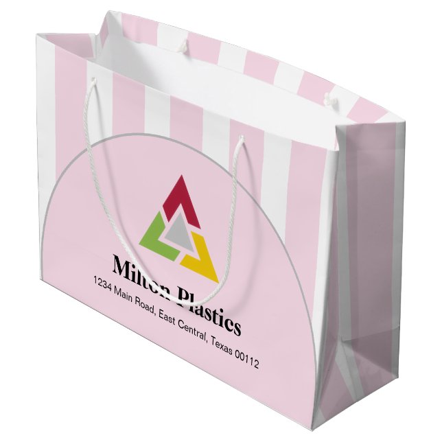 Sacola Para Presentes Grande Corporate Gift Bag with Company Logo (Verso inclinado)