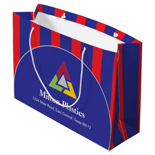 Sacola Para Presentes Grande Corporate Gift Bag with Company Logo (Verso inclinado)