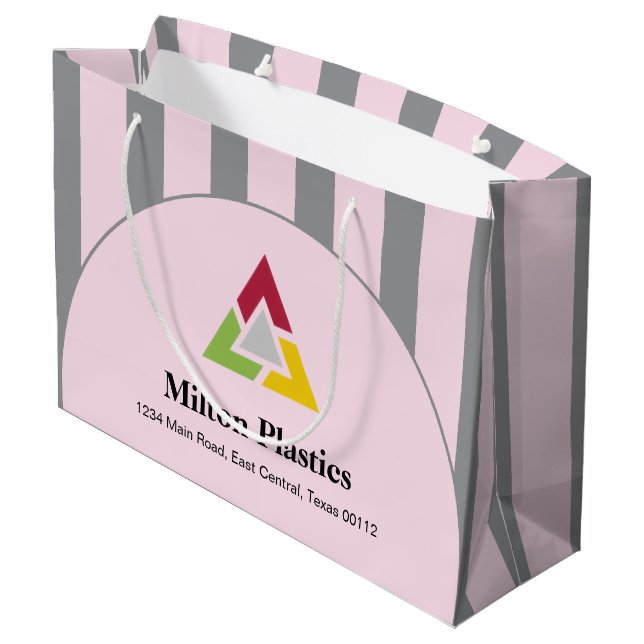 Sacola Para Presentes Grande Corporate Gift Bag with Company Logo (Verso inclinado)