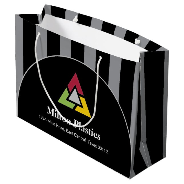 Sacola Para Presentes Grande Corporate Gift Bag with Company Logo (Verso inclinado)