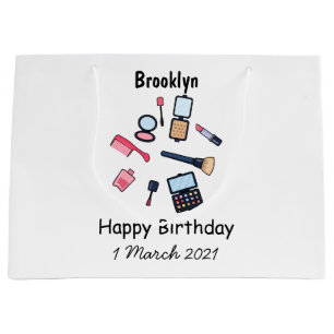 Sacola Para Presentes Grande Cosméticos / ilustração de desenho animado