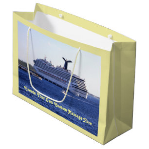 Sacola Para Presentes Grande Costume da visita do navio de cruzeiros de Cozumel