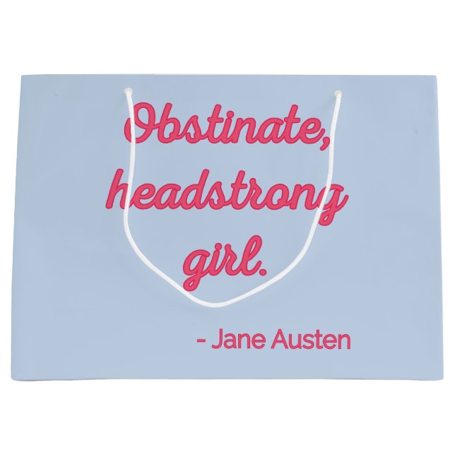 Sacola Para Presentes Grande Cota de Orgulho e Preconceito II - Estilo Bonito (Frente)