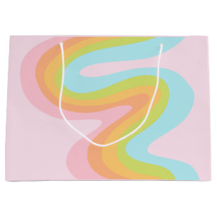 Sacola Para Presentes Grande Cotovelo-arco-íris pastel
