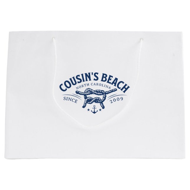 Sacola Para Presentes Grande Cousin's Beach NC The Summer I Turned Bonito (Frente)