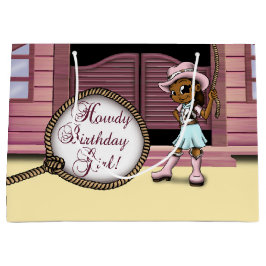 Sacola Para Presentes Grande Cowboy Afro-Americana