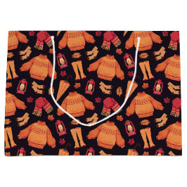 Sacola Para Presentes Grande Cozy Fall