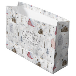 Sacola Para Presentes Grande Cozy Home Christmas Pink ID985