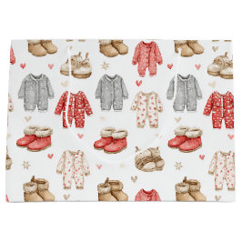 Sacola Para Presentes Grande Cozy Pajamas Boho Babyshower Pattern