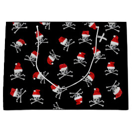 Sacola Para Presentes Grande Crânios #2 do pirata do feriado