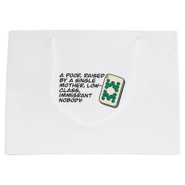 Sacola Para Presentes Grande Crazy Rich Asians Mahjong citou Classic (Frente)