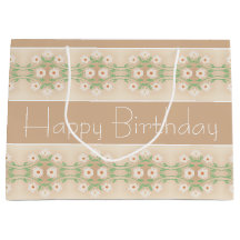 Cream Beige Floral Acentuado