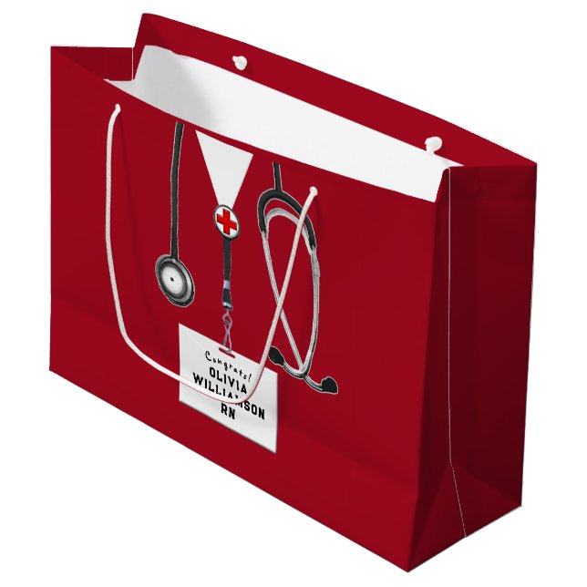 Sacola Para Presentes Grande Creative Nurse Graduation Large Gift Bag (Frente inclinada)