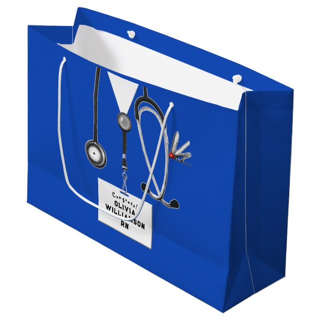 Sacola Para Presentes Grande Creative Nurse Graduation Large Gift Bag (Frente inclinada)