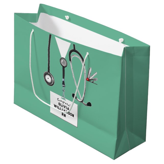 Sacola Para Presentes Grande Creative Nurse Graduation Large Gift Bag (Frente inclinada)