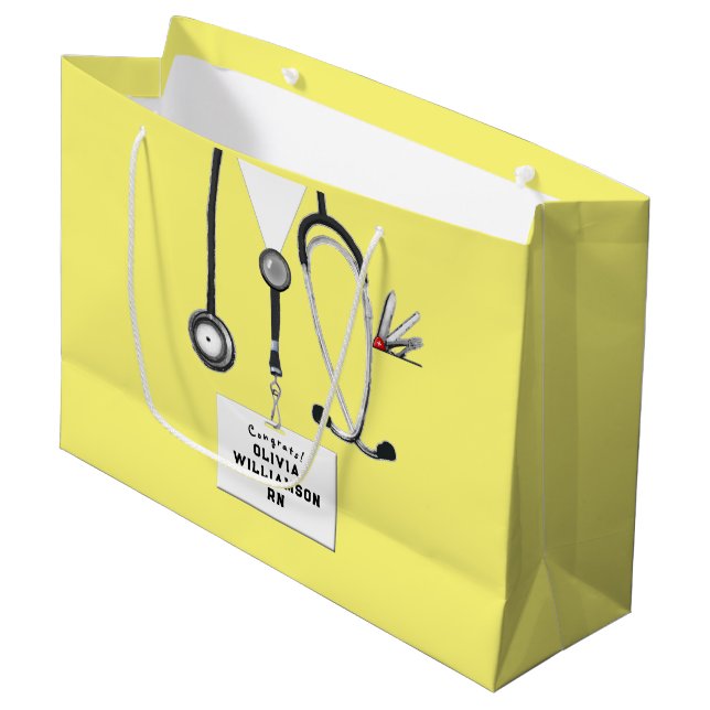 Sacola Para Presentes Grande Creative Nurse Graduation Large Gift Bag (Frente inclinada)