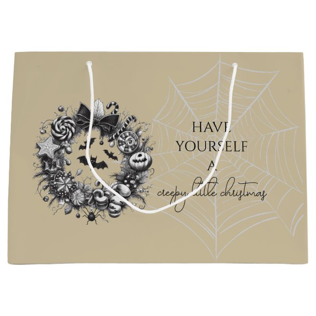 Sacola Para Presentes Grande Creepy Wreath (Frente)