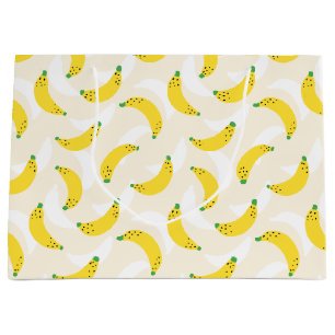 Sacola Para Presentes Grande Creme Amarelo Pop de Banana