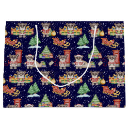 Sacola Para Presentes Grande Crianças Bebidas Festivas Festivas Cuecas de Natal