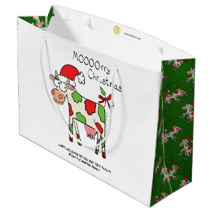 Sacola Para Presentes Grande Crianças Cuecas de Natal
