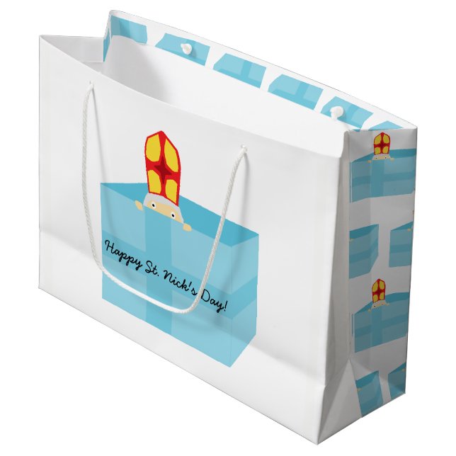 Sacola Para Presentes Grande Crianças Inúteis Arte Ruas Engraçadas Nicholas Sin (Frente inclinada)