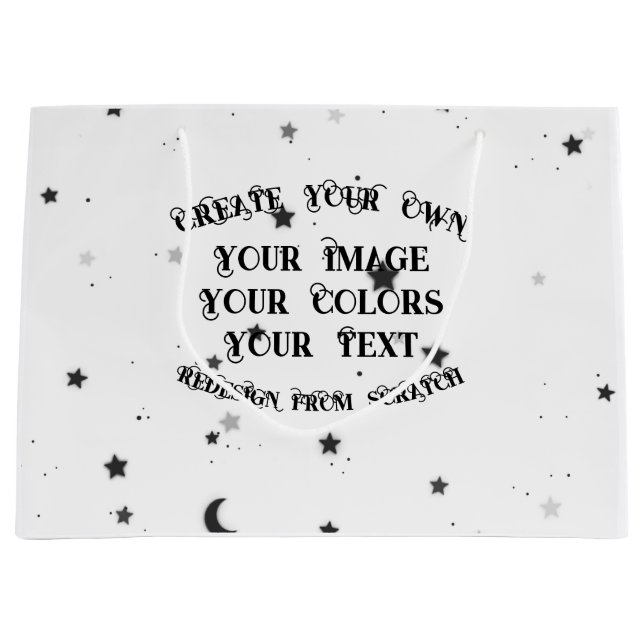 Sacola Para Presentes Grande Crie seu personalizado personalizado (Frente)