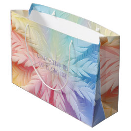 Sacola Para Presentes Grande Crie seu próprio Floco de Neve do Arco-Íris do Pas