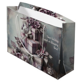 Sacola Para Presentes Grande Crie seu próprio Rosa roxo presente