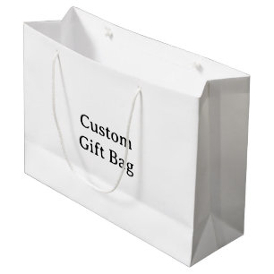 Sacola Para Presentes Grande Crie seu próprio simples personalizado 12,5”x4”x9”