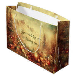 Sacola Para Presentes Grande Crie sua própria coroa de Natal quente