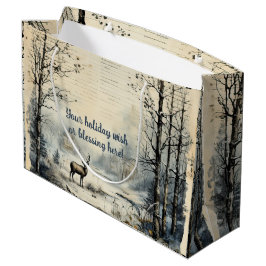 Sacola Para Presentes Grande Crie Sua Própria Reindedora De Inverno Vintage