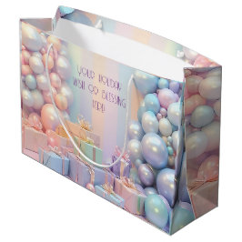 Sacola Para Presentes Grande Crie Suas Próprias Bolas de Natal Coloridas como u