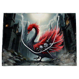 Sacola Para Presentes Grande Crimson Cathedral Swan.