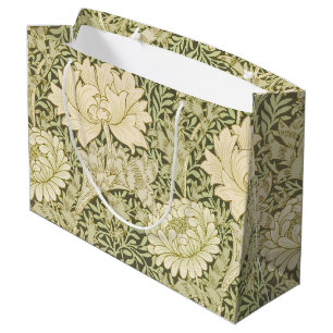 Sacola Para Presentes Grande Crisântemo por William Morris, Arte Vintage