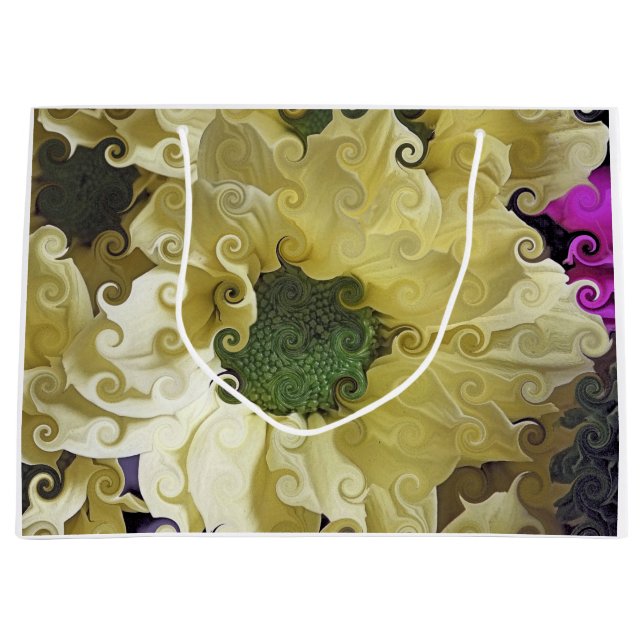 SACOLA PARA PRESENTES GRANDE CRISSANTÊMICO (Frente)