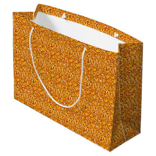 Sacola Para Presentes Grande Cristal de Druzy - laranja da tangerina