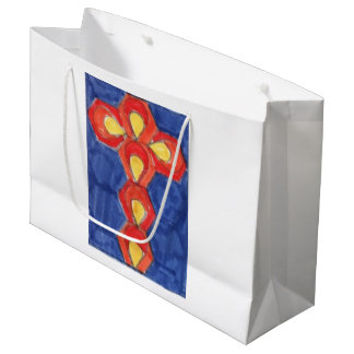 Sacola Para Presentes Grande Cross Motif Large Glossy Gift Bag