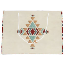 Sacola Para Presentes Grande Custom Moroccan Geometric Embroidery 