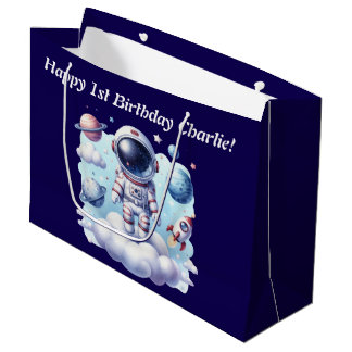 Sacola Para Presentes Grande cute astronaut space Gift Bag