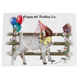 Sacola Para Presentes Grande Cute Boer Birthday Goat Gift Bag
