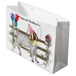 Sacola Para Presentes Grande Cute Boer Birthday Goat Gift Bag
