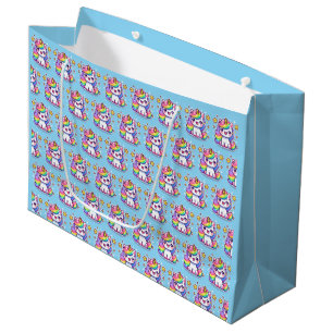 Sacola Para Presentes Grande Cute Fantasy Unicorn
